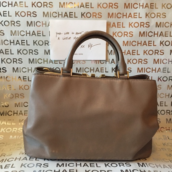 Michael Kors Florence Satchel- Dark Dune - Picture 2 of 7